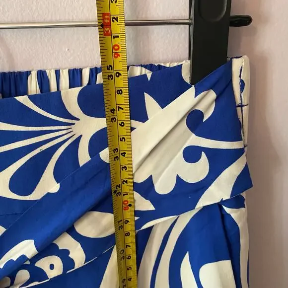 Boden Blue Caithness Wide Leg Crop Pants White Floral Tropical Vacation Women 2 - Picture 10 of 13